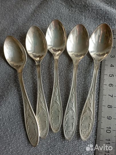 Ложки чайные кофейные мельхиор СССР