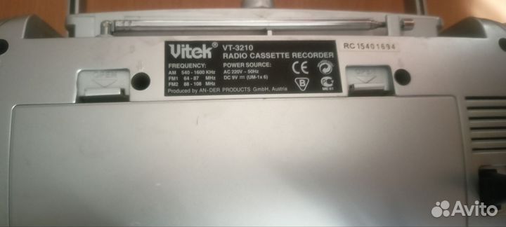 Кассетный магнитофон vitek vt-3210