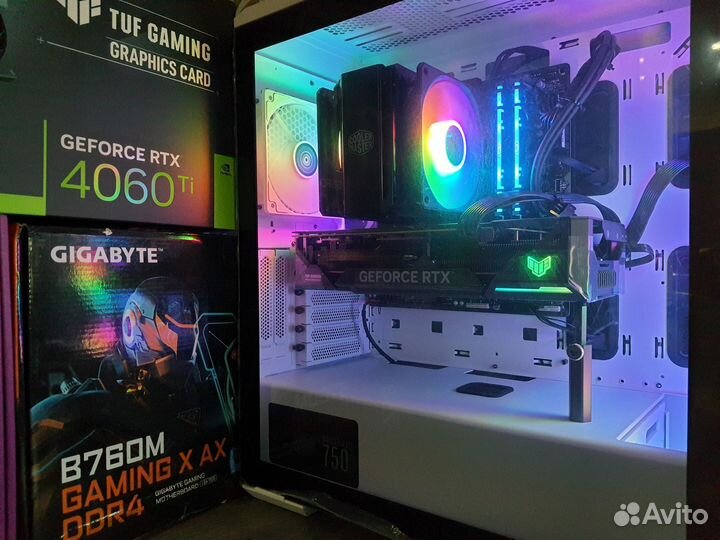 Мощный Пк RTX4060Ti TUF Gaming+ Core i5 13400F