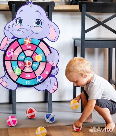 Детский мягкий дартс на липучках /Развивающая игра