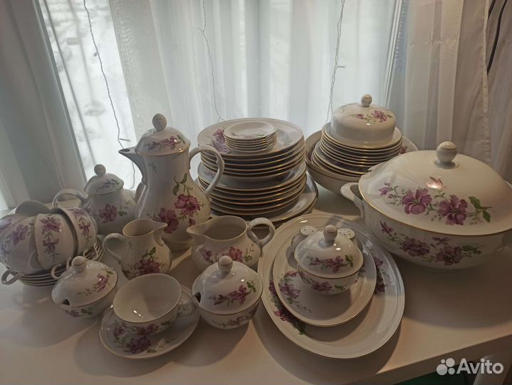 Сервиз столовый, чайный новый гдр