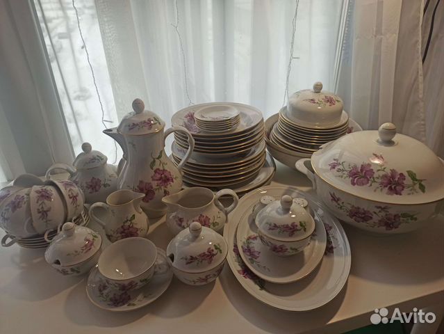 Сервиз столовый, чайный новый гдр