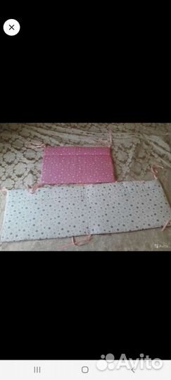 Конверт на выписку + бортики в кроватку и балдахин