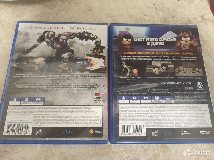 Игры для ps4 God of war/south park