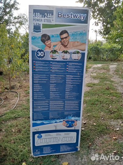 Каркасный бассейн прямоугольный бу