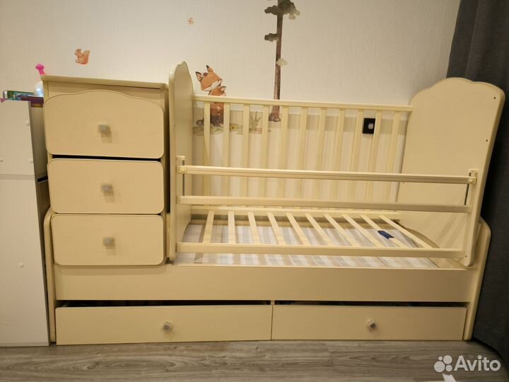 Кроватка-трансформер для новорождённых бу