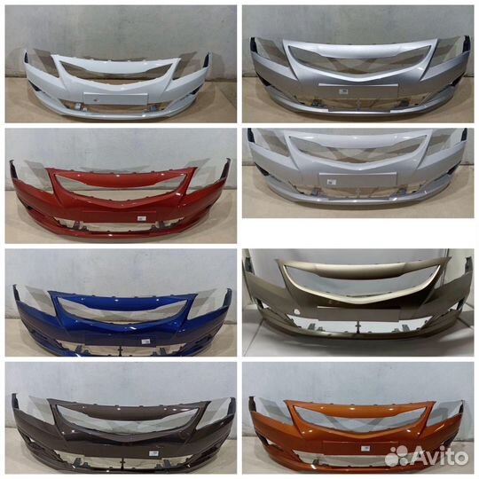 Передний бампер Hyundai Solaris 1 2014-2017 (3)