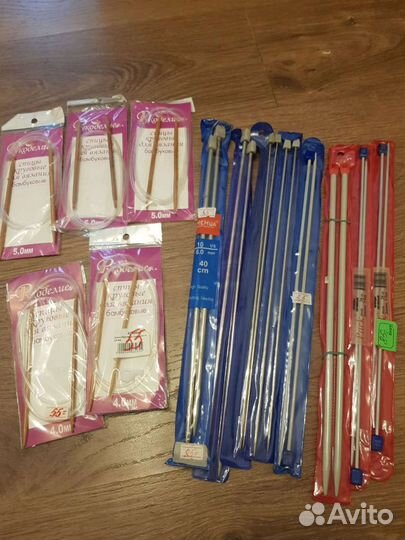 Спицы для вязания, крючки