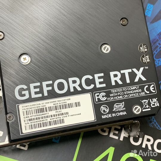 Palit rtx 4070 super dual OC 12gb