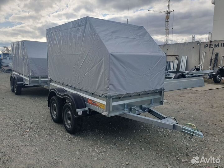 Прицеп rinal 12.25(01) двухосный тент 1200