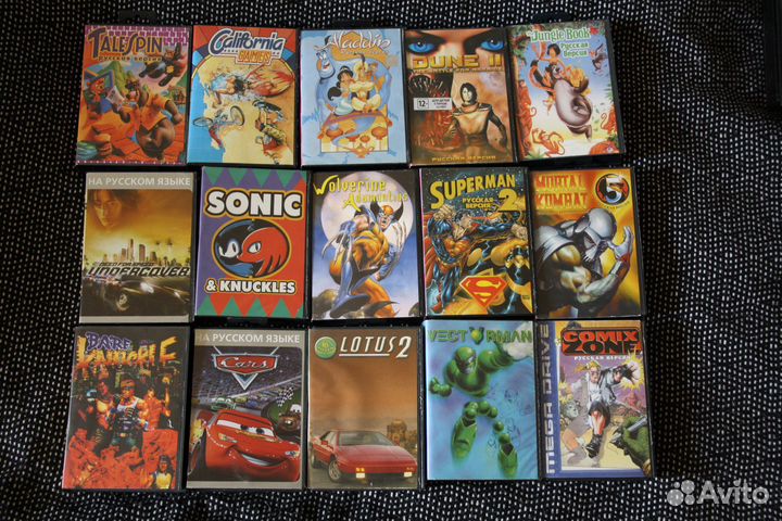 Картриджи для Sega 16 bit