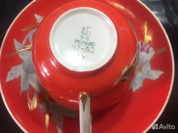 Большая чашка с блюдцем, Мальва