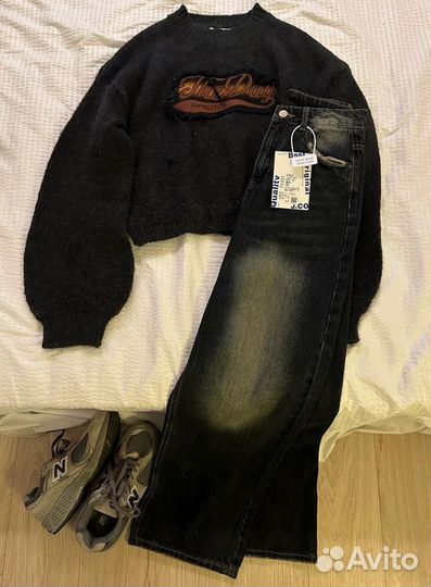 Джинсы Широкие Washed Out Jaded type