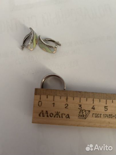 Комплект sokolov серьги и кольцо