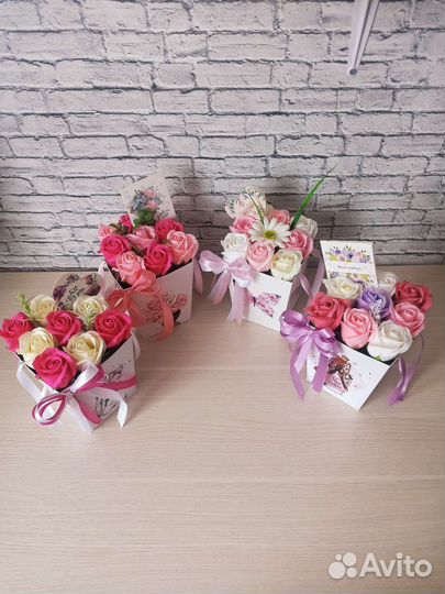 Букеты из мыльных роз-На заказ