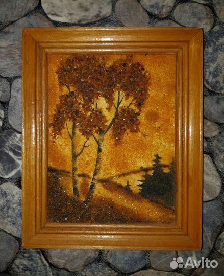 Картина - пано из янтаря