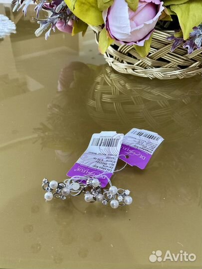 Серебряные серьги и кольцо (DeFleur)