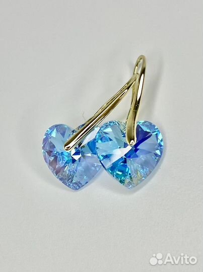 Серьги с оригинальными кристаллами Swarowski