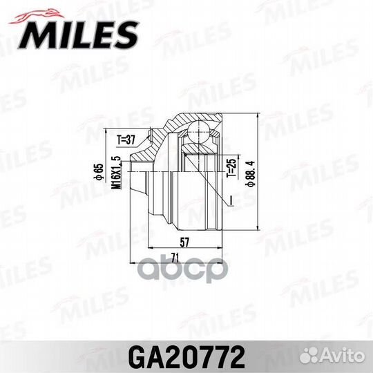 Шрус BMW 5 (F10) /7 (F01) 07-15 нар. GA20772 Miles