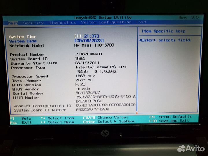Нетбук hp mini 110