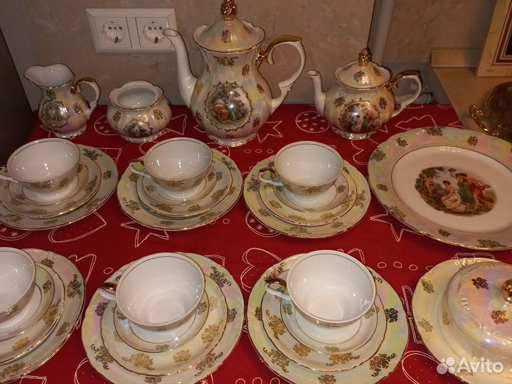 Фарфоровый чайный сервиз Мадонна ГДР Кахла