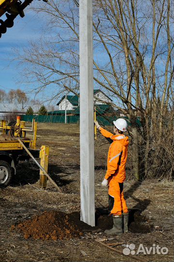 Установка опор лэп