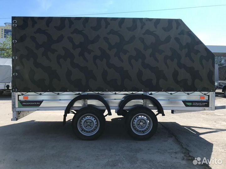 Прицеп легковой 2-х осный 3,5х1,5 с тентом аэро