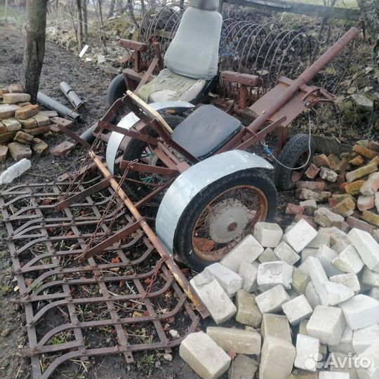 Грабли ибороны к мотоблоку