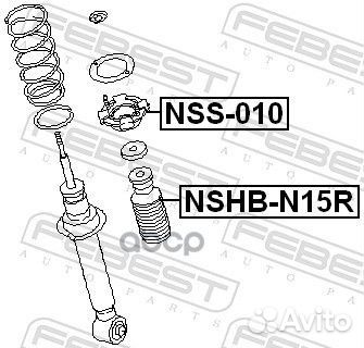 Пыльник+отбойник nissan almera зад.(к-т на 1 ам