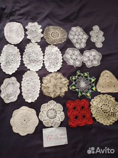 Салфетки вязаные от 6 до 39 см. Круглые много