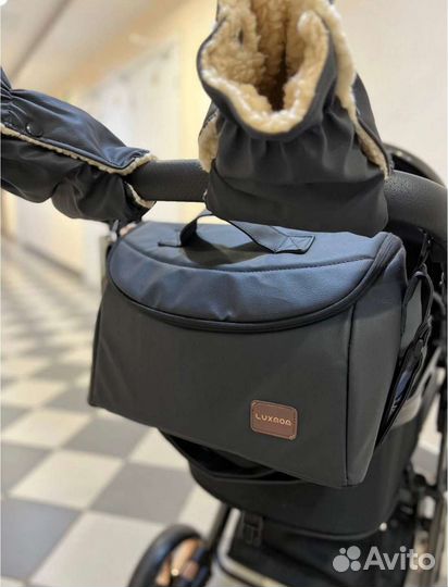 Коляска 3 в 1 lux экокожа