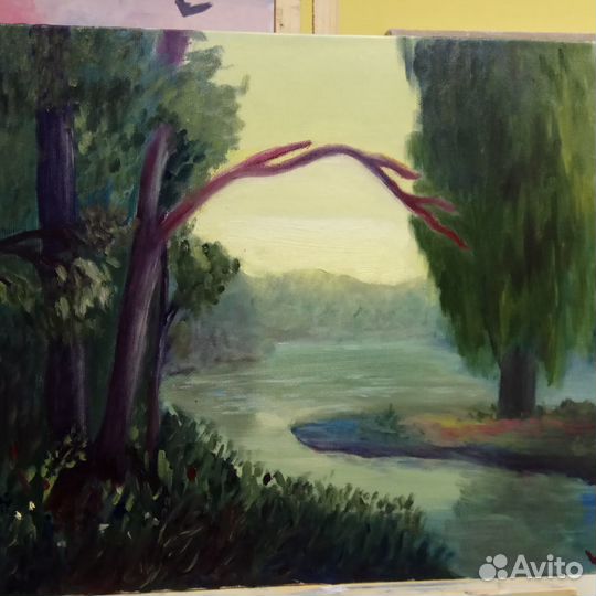 Картина маслом на холсте пейзаж