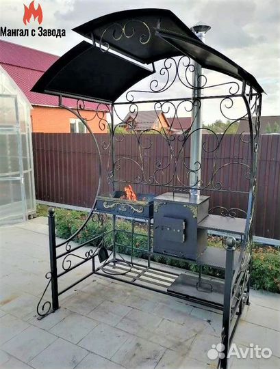 Мангал с крышей