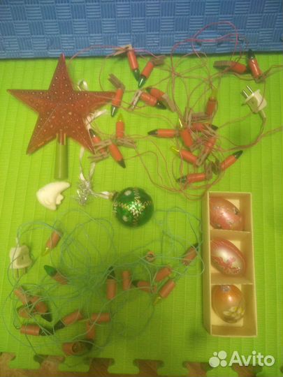 Электрогирлянда.Елочные игрушки