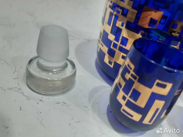 Графин с рюмками Чехия винтаж