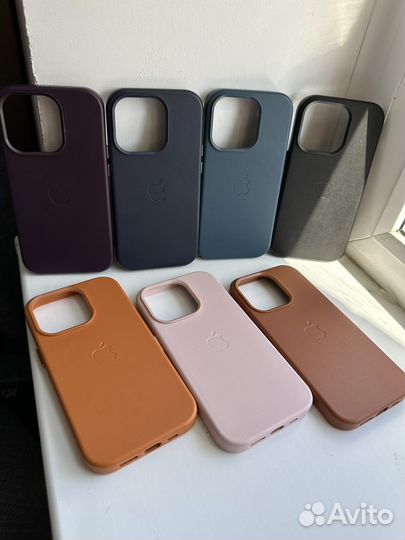 Чехлы на iPhone 14 pro magsafe кожаные