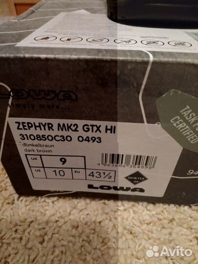 Тактические ботинки lowa Zephyr mk 2 GTX 43,5 EU