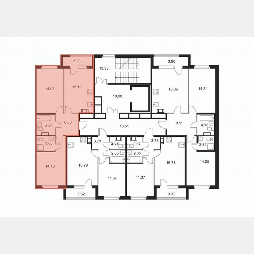 2-к. квартира, 59,7 м², 8/9 эт.