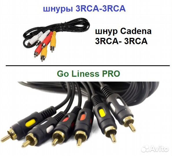 Шнуры и разветвители с тюльпанами (RCA-RCA)