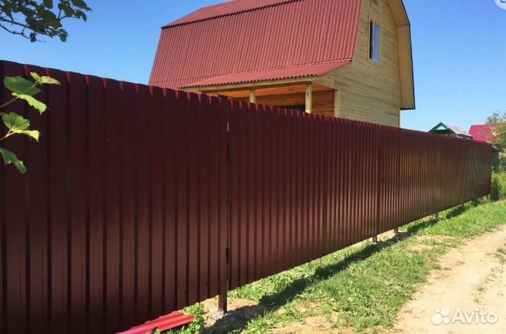 Забор металлический с гарантией под ключ