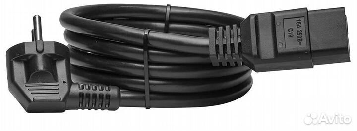 Кабель питания пвс C19 с сечением 3х2,5 мм, 16 амп