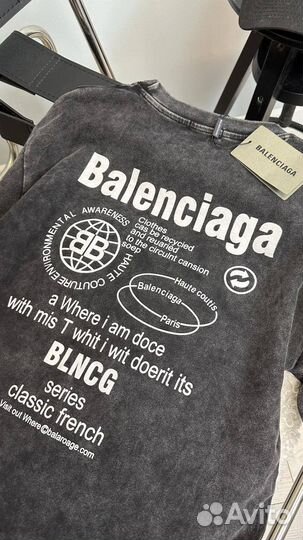 Balenciaga футболка черная варенка (New 2024)