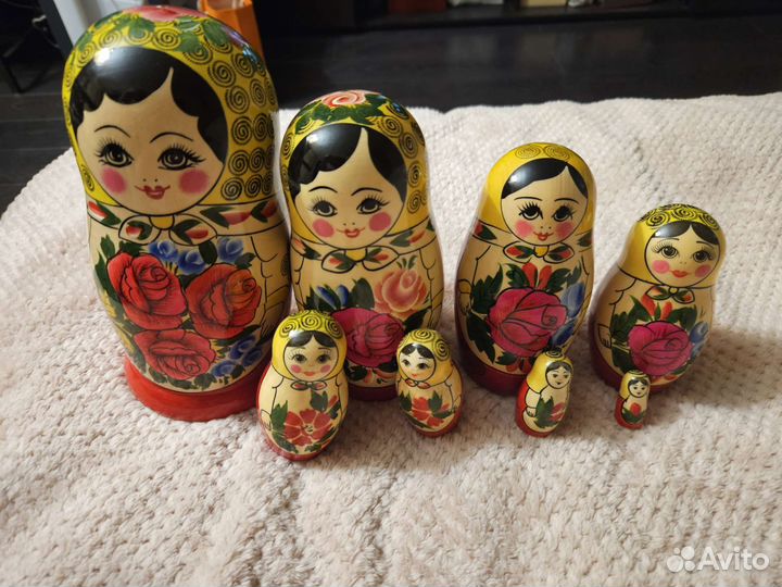 Матрешка Хохолома Семеновская 8 кукол