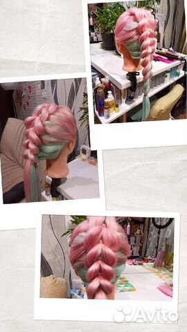 Маникен голова женская для плетения