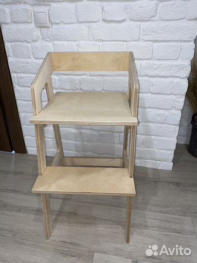 Складной детский растущий стул со спинкой эко