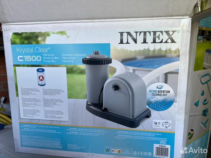 Картриджный насос intex C1500 Krystal Clear