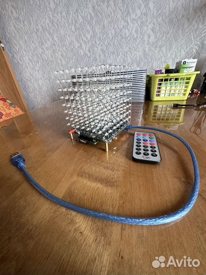 Светодиодный светильник cube 3D 8*8*8