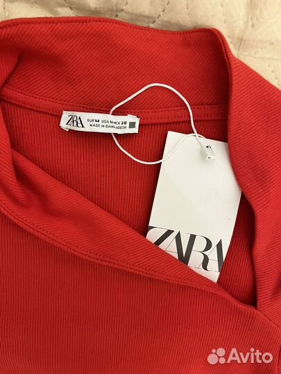 Футболка женская красная zara новая