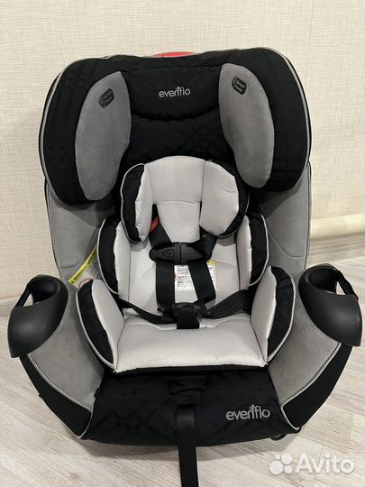 Автокресло 0+ и до 12 лет evenflo symphony