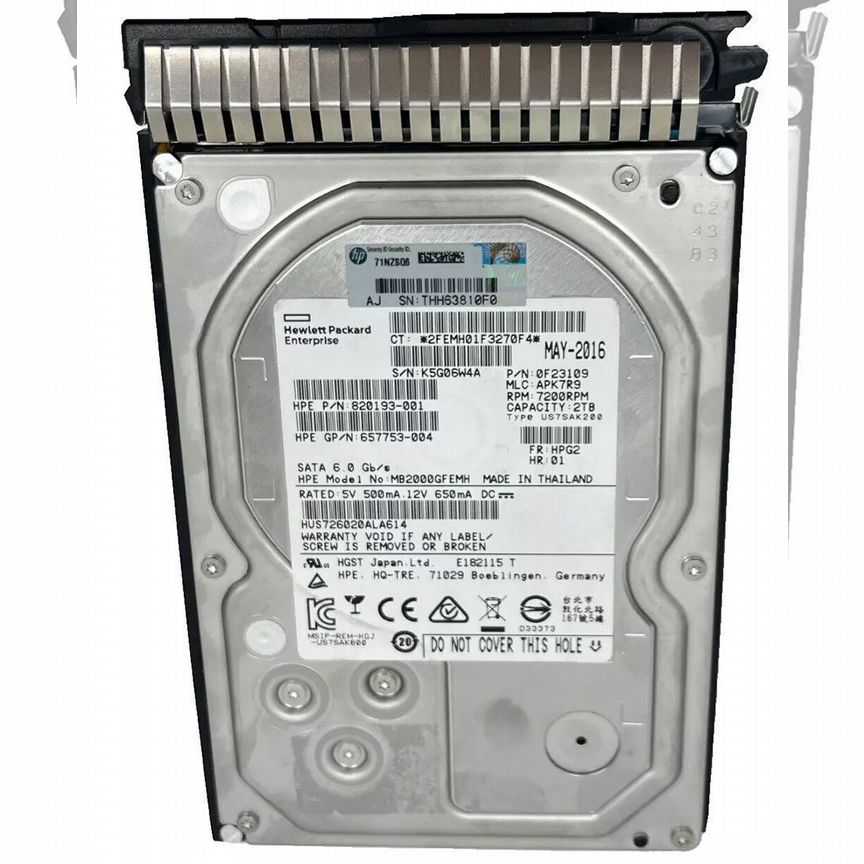 [MB2000GFEMH] Жесткий Диск Hp 2tb Sata3 3.5" Hdd Mb2000gfemh